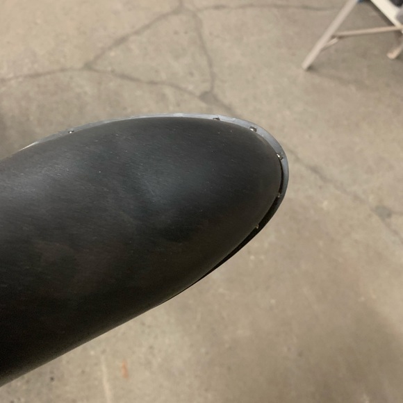 Buckle Detail Knee High Zip Lug Sole Boots in Black Faux Leather, Women’a - Picture 10 of 15